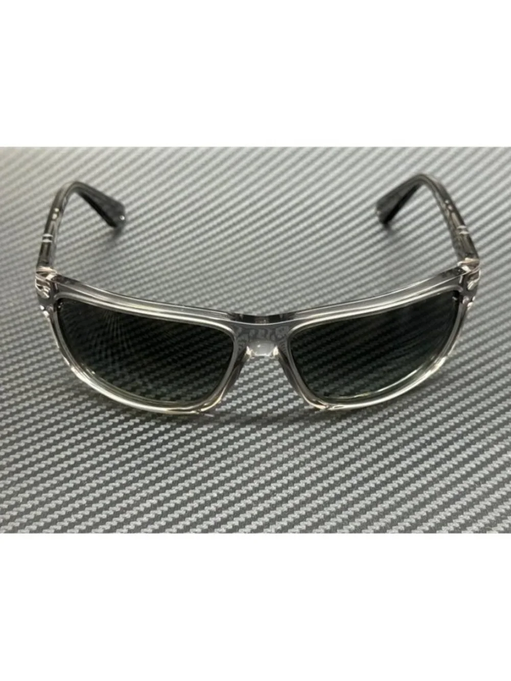 New Persol Men Transparent Grey Gradient Sunglasses 63-14-135